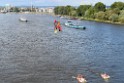 Koelner Seilbahn Gondel blieb haengen Koeln Linksrheinisch P494